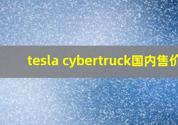 tesla cybertruck国内售价